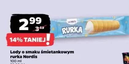 Lody o smaku śmietankowym rurka Nordis