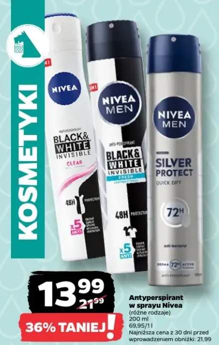 Antyperspirant w sprayu Nivea Men Silver Protect Quick Dry