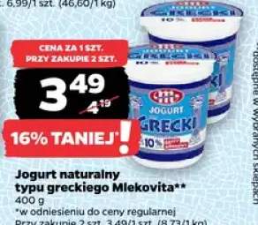 Jogurt naturalny typu greckiego Mlekovita