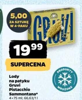 Lody na patyku Gruvi Pistacchio Sammontana