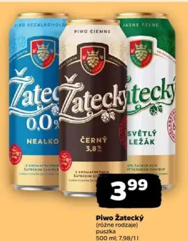 Piwo Żatecký Nealkoholowe 0,0%