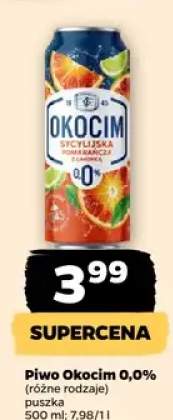 Piwo Okocim 0,0% Sycylijska Pomarańcza i Limonka