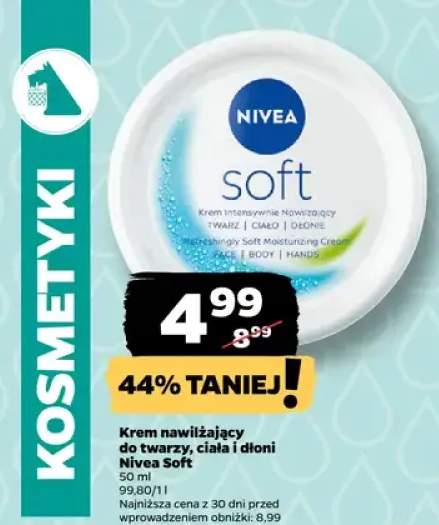 Krem nawilżający do twarzy ciała i dłoni Nivea Soft