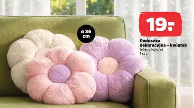 Poduszka dekoracyjna kwiatek ø36cm