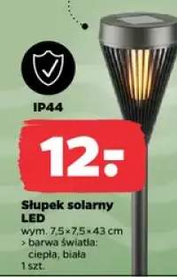 Słupek solarny LED 7,5x7,5x43cm