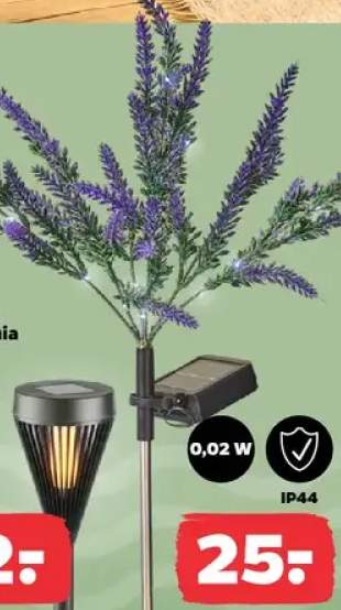 Lampa solarna LED wys. 70cm barwa fioletowa