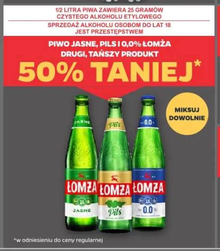 Piwo bezalkoholowe Łomża 0,0%