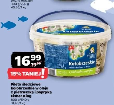 Filety śledziowe kołobrzeskie w oleju z pietruszką i papryką Fisher King