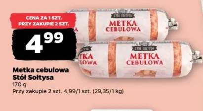 Metka cebulowa Stół Sołtysa