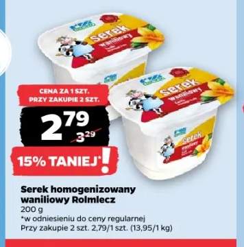 Serek homogenizowany waniliowy Rolmlecz