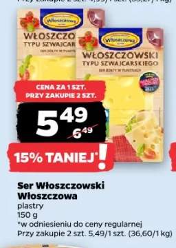 Ser Włoszczowski typu szwajcarskiego Włoszczowa plastry