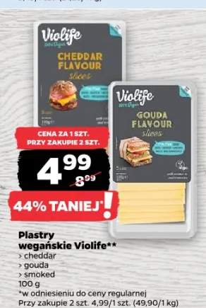 Plastry wegańskie Violife cheddar