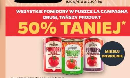 Pomidory krojone z ziołami w puszce La Campagna
