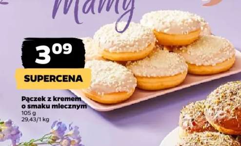 Pączek z kremem o smaku mlecznym