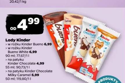 Lody w rożku Kinder Bueno