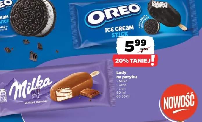 Lody na patyku Oreo 90ml