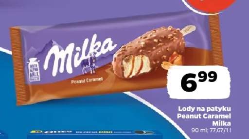 Lody na patyku Peanut Caramel Milka 90ml