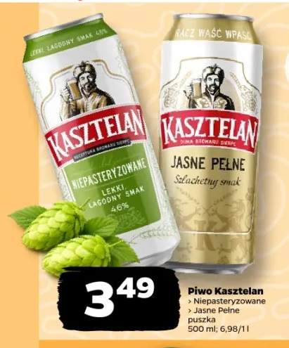 Piwo Kasztelan Niepasteryzowane puszka