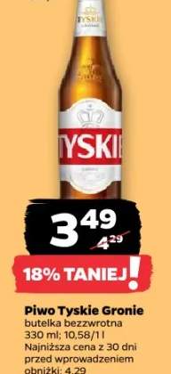 Piwo Tyskie Gronie butelka bezzwrotna
