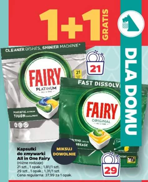 Kapsułki do zmywarki All in One Fairy
