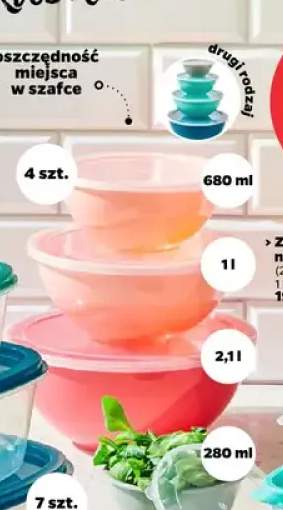 Zestaw pojemników na żywność z pokrywką śr. 11,8-22,2cm