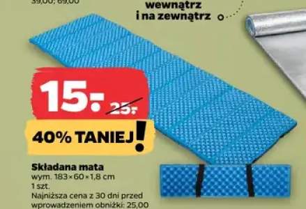 Składana mata wym. 183x60x1,8cm