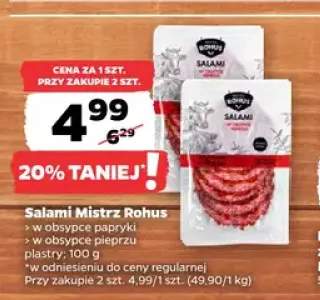 Salami w obsypce papryki Mistrz Rohus plastry