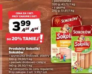 Parówki drobiowo-cielęce Sokoliki Sokołów