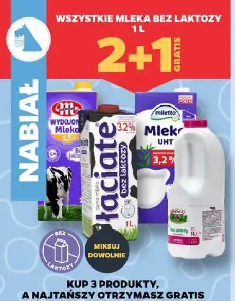 Mleko bez laktozy 1,5% Wydojone