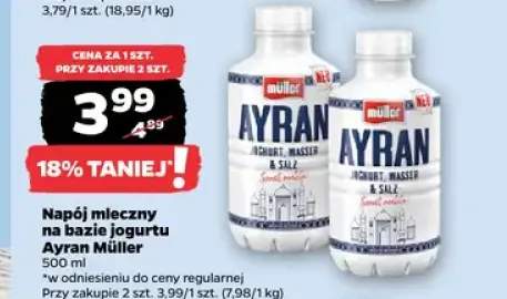 Napój mleczny na bazie jogurtu Ayran Müller