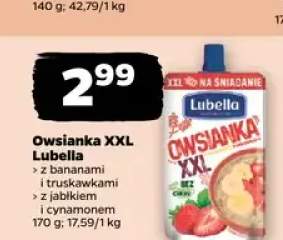 Owsianka XXL Lubella z bananami i truskawkami