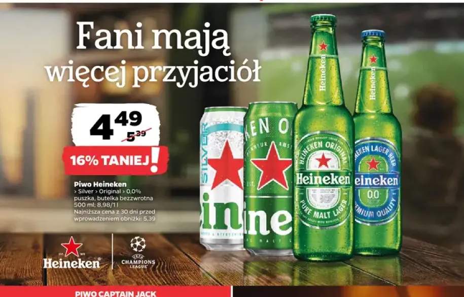 Piwo Heineken Silver puszka, butelka bezzwrotna