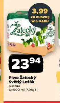 Piwo Žatecký Světlý Ležák 6-pak 500ml