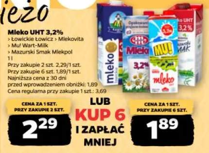 Mleko UHT 3,2% Łowickie Łowicz