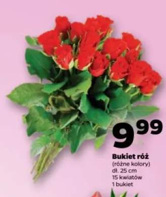 Bukiet róż dł. 25cm 15 kwiatów