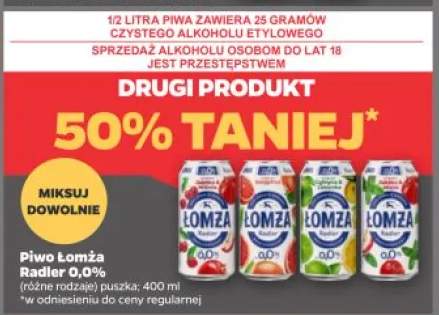 Piwo bezalkoholowe Łomża Radler 0,0% Jabłko & Wiśnia