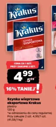 Szynka wieprzowa eksportowa Krakus plastry