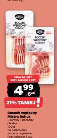 Boczek wędzony surowy Mistrz Rohus plastry