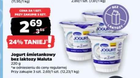 Jogurt śmietankowy bez laktozy Maluta
