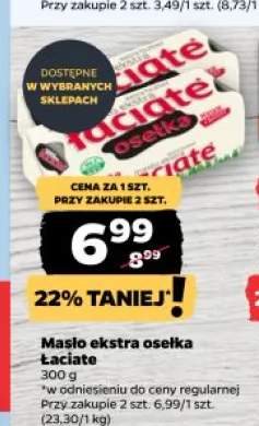 Masło ekstra osełka Łaciate
