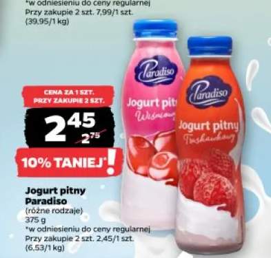 Jogurt pitny Paradiso truskawkowy