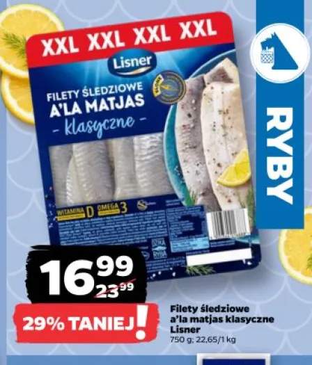 Filety śledziowe a'la matjas klasyczne Lisner