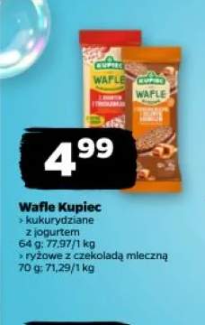 Wafle ryżowe z czekoladą mleczną Kupiec