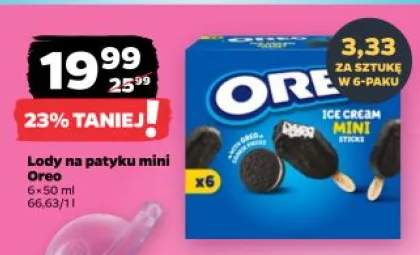 Lody na patyku mini Oreo 6-pak 50ml