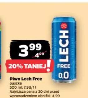 Piwo bezalkoholowe Lech Free puszka