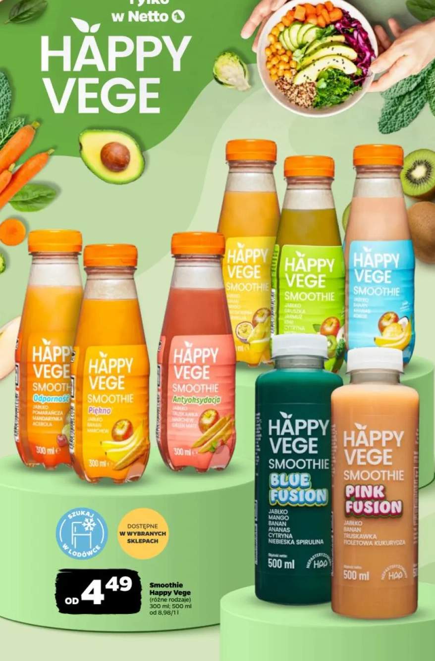 Smoothie Odporność Jabłko Pomarańcza Mandarynka Acerola Happy Vege