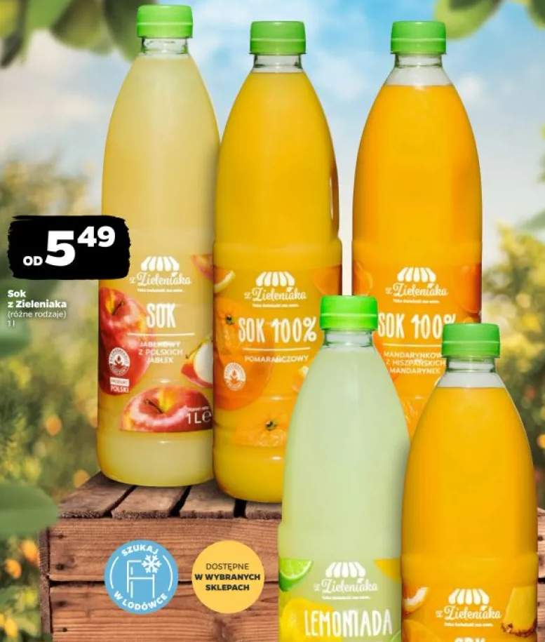 Sok 100% pomarańczowy z Zieleniaka