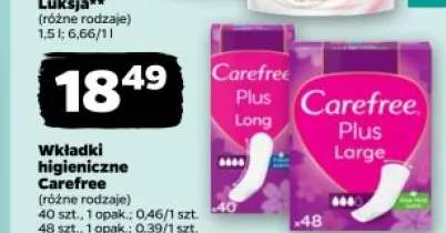 Wkładki higieniczne Carefree Plus Large 48-pak
