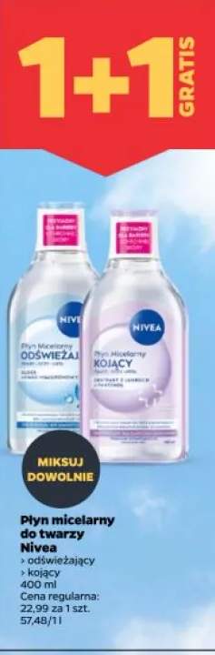 Płyn micelarny do twarzy Nivea odświeżający