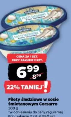 Filety śledziowe w sosie śmietanowym Corsarro